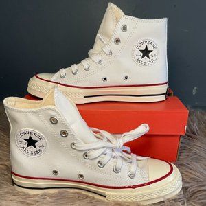 Converse, white, size: men 5/women 7, classic hi top